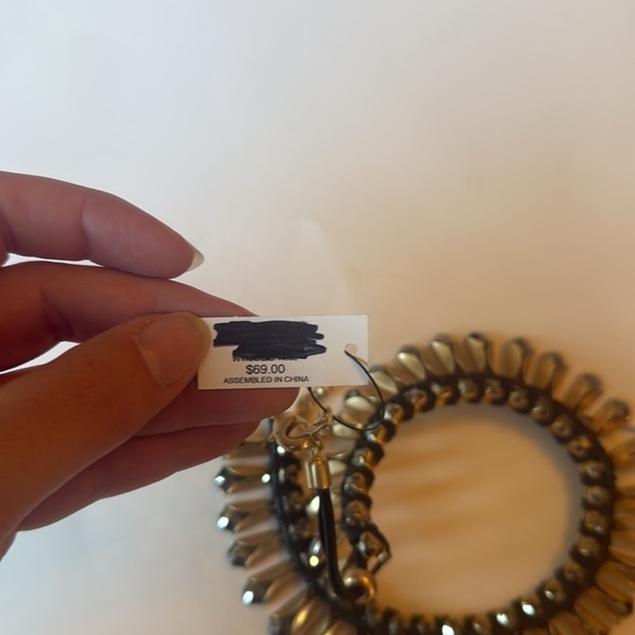 NWT Chicos Rhinestone and Leather Gold and Black statement Necklace - Picture 7 of 7